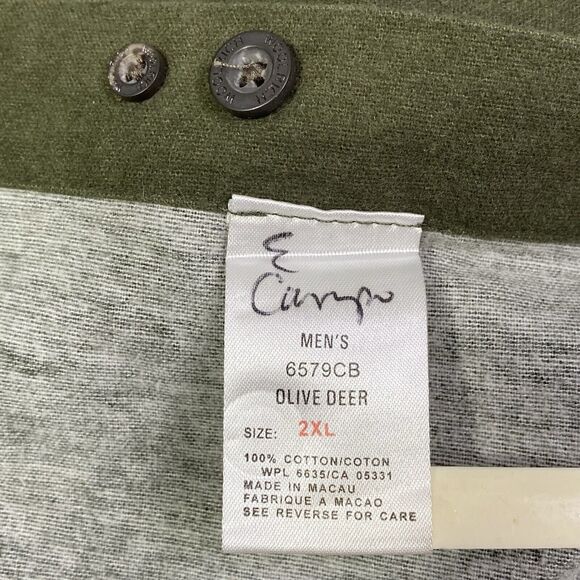 Woolrich Mens Sz 2XL Green Long Sleeve Button Down Graphic Deer Print Shirt - Picture 4 of 12